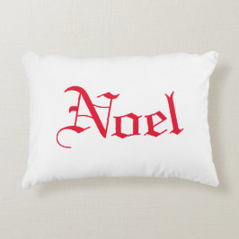 Navidades "Noel" rojo y blanco bonito almohada ace
