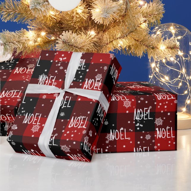 Navidades NOEL Texto En Papel De Envoltura De Copo (Vacaciones)