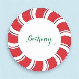 Navidades Nombre Etiqueta de insignia Ronda Fiesta