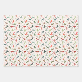 Navidades nórdicos Dala Hojas de papel para envolv