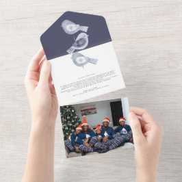 Navidades nórdicos tarjeta de vacaciones de aves a