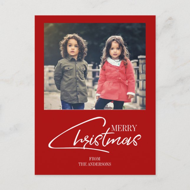Navidades nostálgicos guión postal de fotos de vac (Anverso)