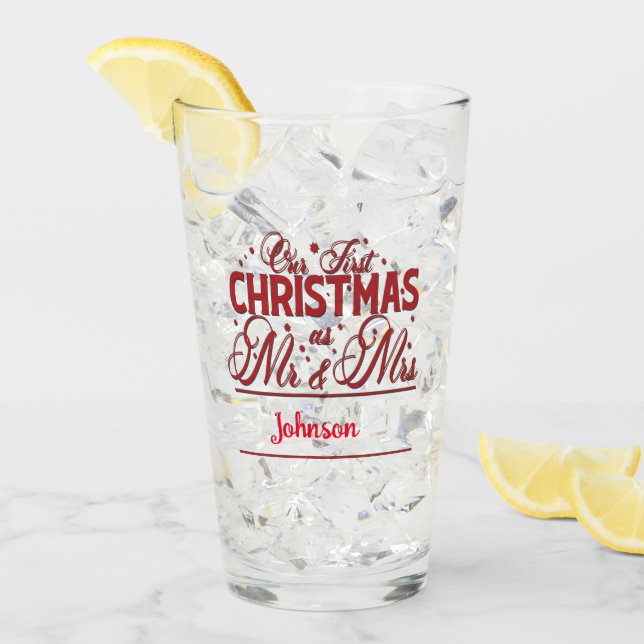 Navidades Nuestro primer Sr. Navidad y la Sra. Mug (Anverso (hielo))