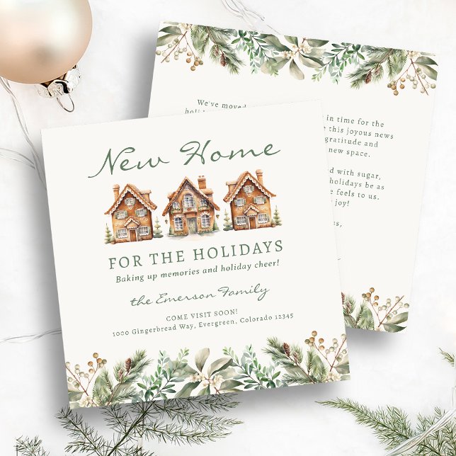 Navidades Nueva Casa Para La Tarjeta De Vacaciones (Christmas New Home For The Holidays Card
)