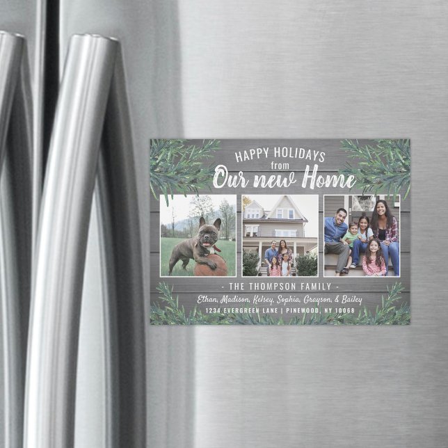 Navidades Nueva dirección Invitación de fotos magn (Subido por el creador)