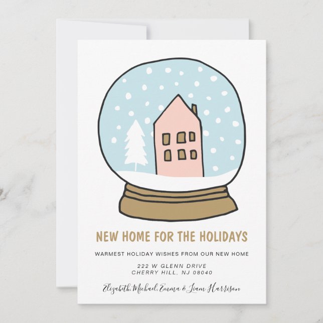 Navidades nueva Invitación de mudanza de casa (Anverso)