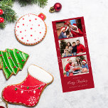 Navidades o Festividad Multifoto Retro Filmstrip R<br><div class="desc">Envíe tarjetas de diversión,  Moda y vacaciones Minimalistas o Navidades con un poco de foto retro para visitar a sus Navidades o Fotórax Multifoto Retro de vacaciones - Navidades rojos o tarjetas de vacaciones.</div>