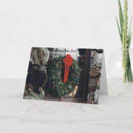 Navidades o tarjeta de vacaciones con corona