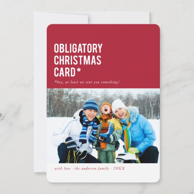 Navidades obligatorios... Graciosa tarjeta fotográ (Anverso)