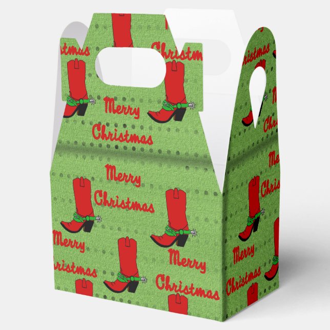 Navidades occidentales caja de regalo de botas de  (Abierto)