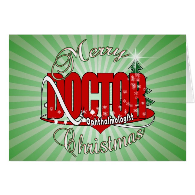 NAVIDADES Oftalmólogo MÉDICA de EYE (Anverso (Horizontal))