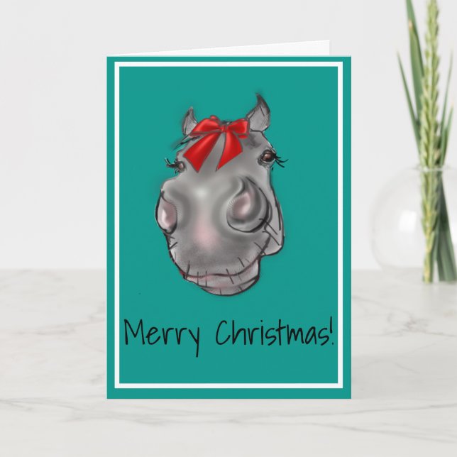 Navidades originales de arte ecuestre Tarjeta de a (Anverso)