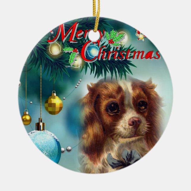 Navidades Ornamento Círculo, Feliz Navidad (Frente)