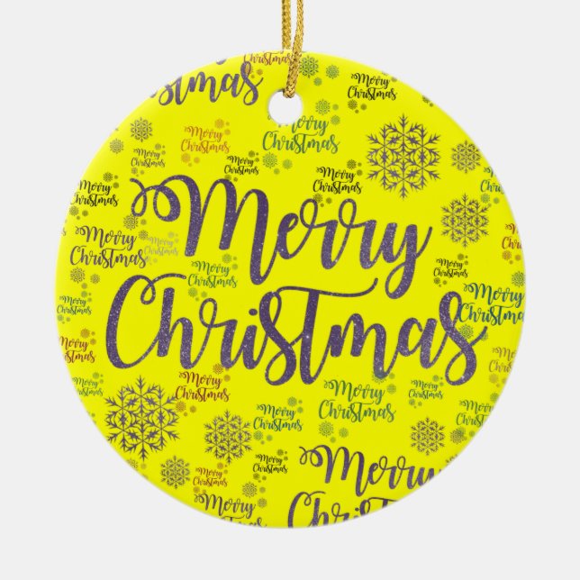 Navidades Ornamento Círculo, Feliz Navidad (Frente)