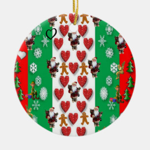 Navidades Ornamento Círculo, Santa