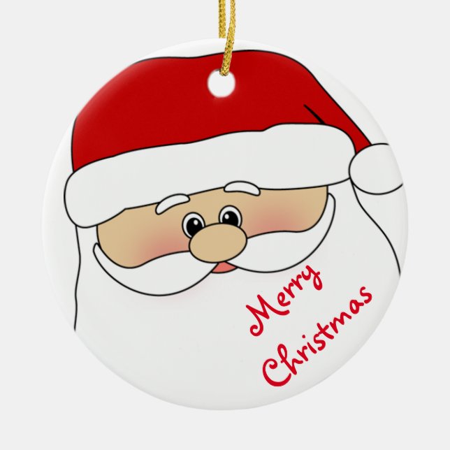 Navidades Ornamento Círculo/Santa Claus (Frente)