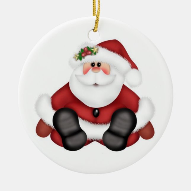 Navidades Ornamento Círculo/Santa Claus (Frente)