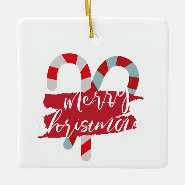 Navidades, ornamentos con bastón de caramelo 06 (Anverso)