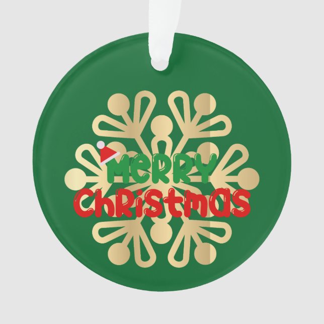 Navidades, ornamentos con copo de nieve 02 (Anverso)