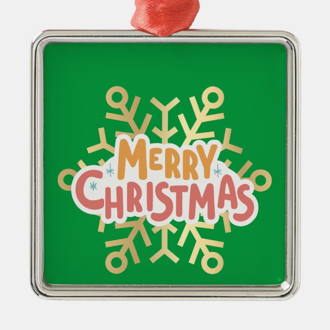 Navidades, ornamentos con copo de nieve 03 (Frente)