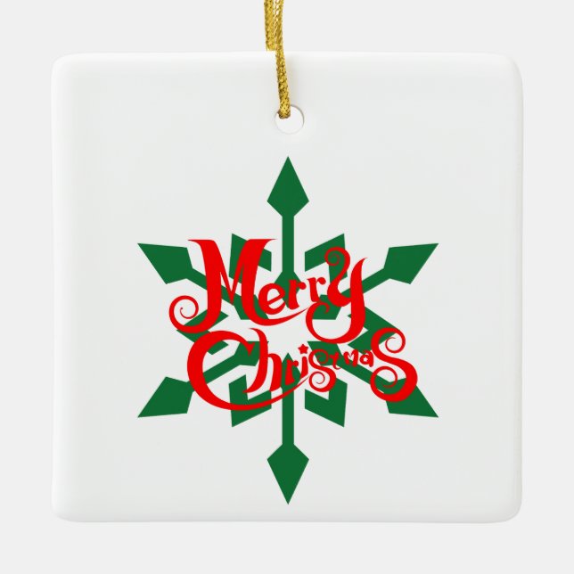 Navidades, ornamentos con copo de nieve 08 (Anverso)