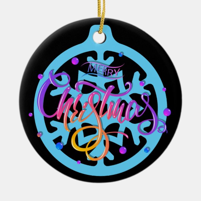 Navidades, ornamentos Navidad bola 13 Black BG (Frente)