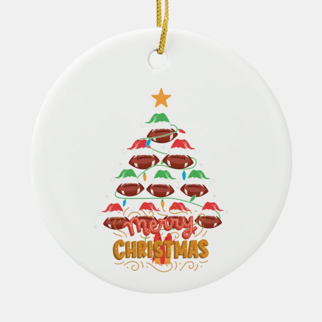 Navidades, ornamentos Nochebuena Rugby Ball 16 (Frente)