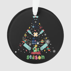 Navidades, ornamentos Tema de salud 25 Black BG