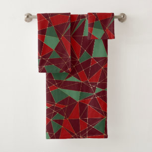 Navidades Oro Verde Rojo Patrón de polos bajos