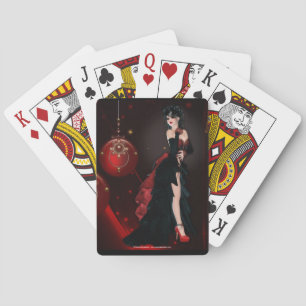 Navidades oscuros jugando cartas