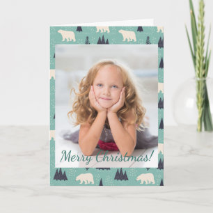 Navidades Osos Polares Árboles Eververdes Foto de