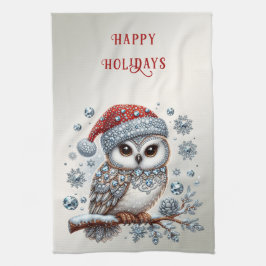 Navidades Owl Holiday Kitchen Toalla