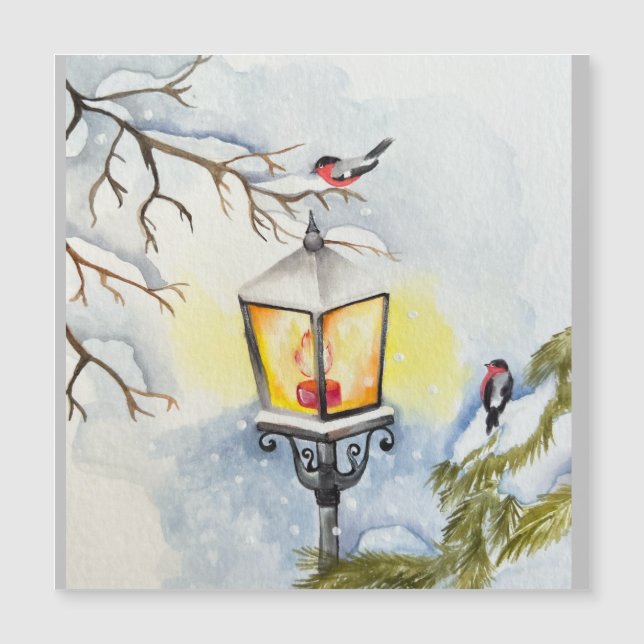 Navidades paisaje acuático de invierno (Anverso)