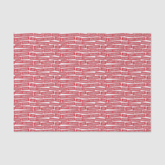 Navidades Palabras Papel de tejidos rojo y blanco