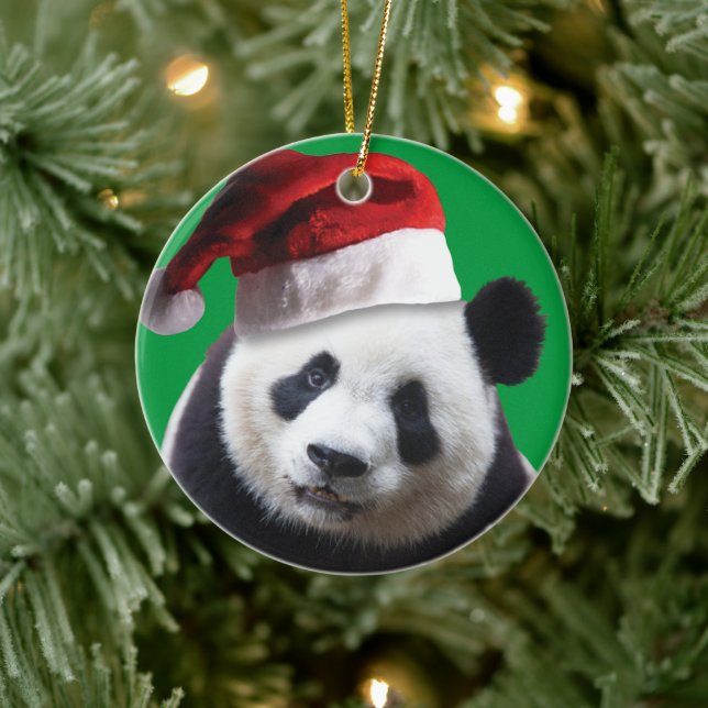 Navidades Panda Oso Ornamento cerámico (Árbol)