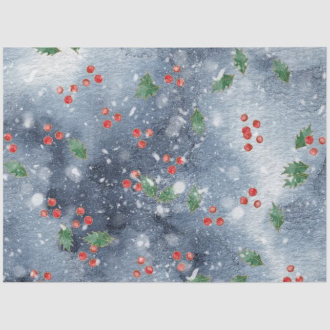 Navidades Papel acuarela II Diseño 6 (Anverso)