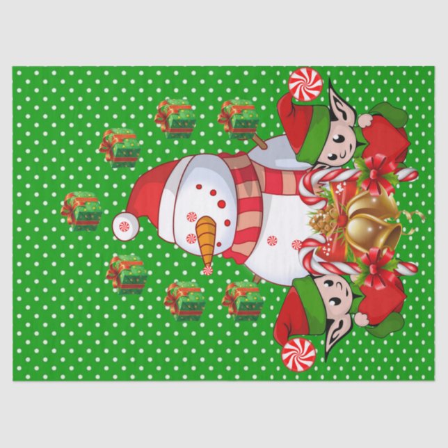 Navidades Papel de debate Snowman Elf (Anverso)