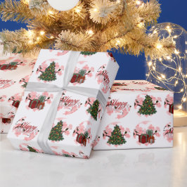 Navidades Papel de embalaje de vacaciones Blanco