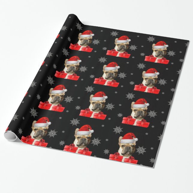 Navidades Papel de envoltura de Bulldog francés (Desenrollado)