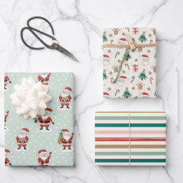 Navidades Papel de envolvimiento de papel de 3 hoj