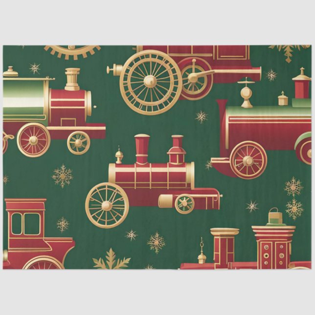 navidades papel de papel de locomotora de vapor (Anverso)