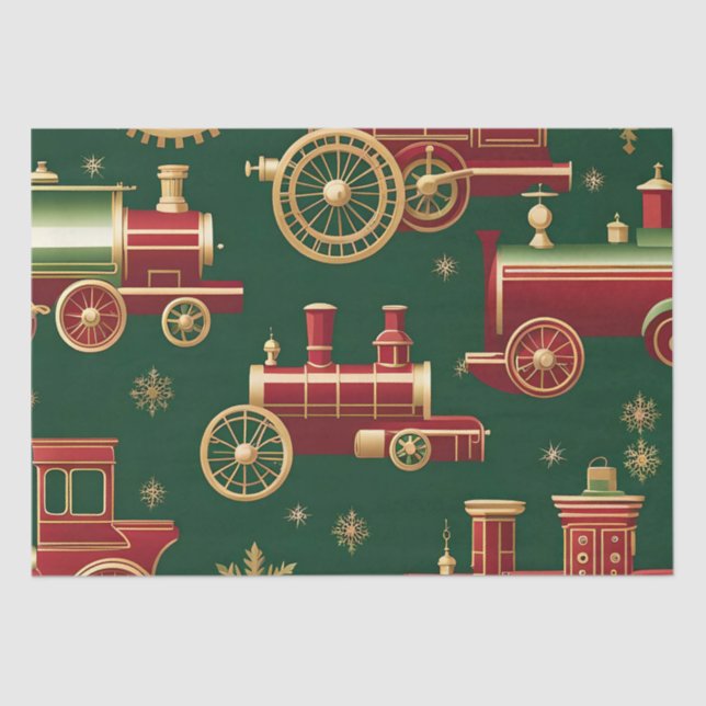 navidades papel de papel de locomotora de vapor (Anverso)