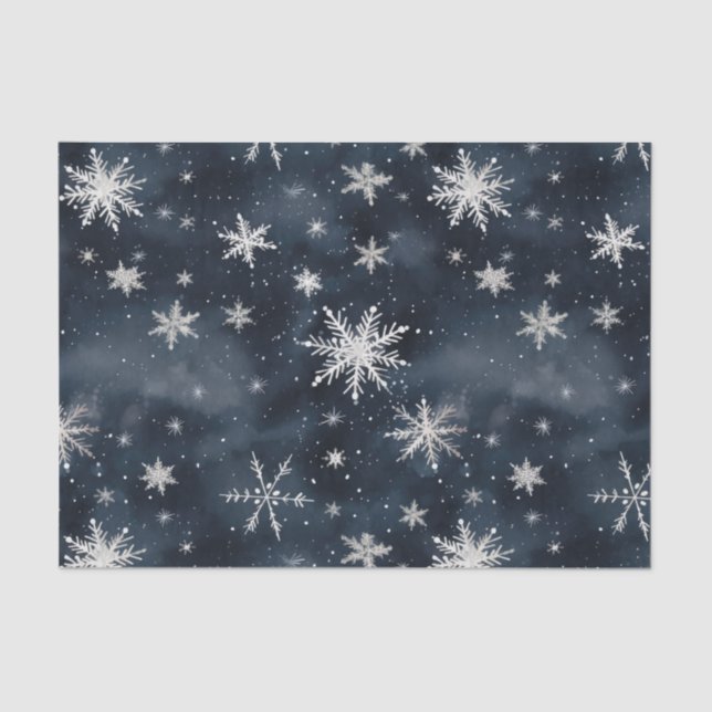 Navidades Papel de Snowflakes (Anverso)