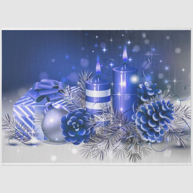 Navidades Papel de tejidos/Velas (Anverso)