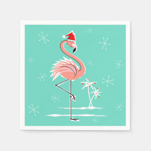Navidades Papel Flamingo servilleta