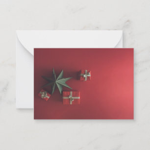 Navidades papel minimalista arte Tarjeta de nota p