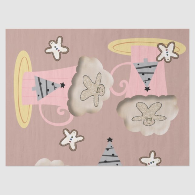 Navidades Papel Tejido Café capuchino (Anverso)