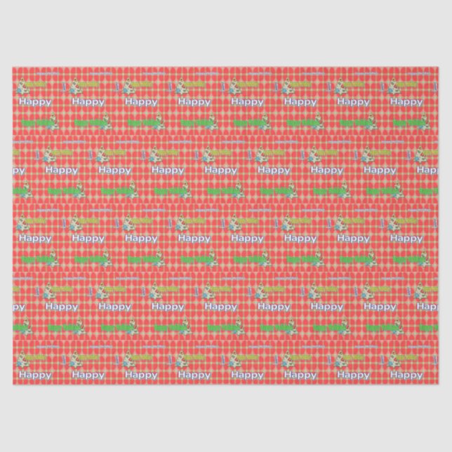 Navidades Papel Tejido Festividades Felices (Anverso)