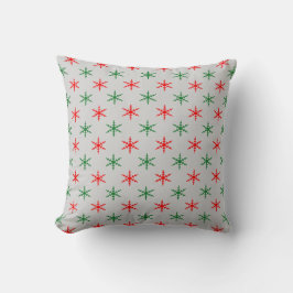 Navidades patrón de copos de nieve almohada de lan