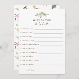 Navidades Patrón De Deseos Para Tarjeta De Bebé